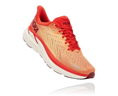 Hoka One One Clifton 8 - Sapatos Ortopédicos Homem Laranja | PT-6M5XSD2